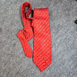 Stefano Ricci Red Gold Silk Designer Tie Made in Italy Luxury Mens Necktie